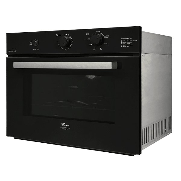 Forno de Embutir Fischer Infinity 50 Litros á Gás Com Grill Preto -127v