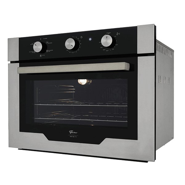 Forno Eletrico de Embutir Fischer 50 Litros Infinity com Air Fryer Inox - 127v