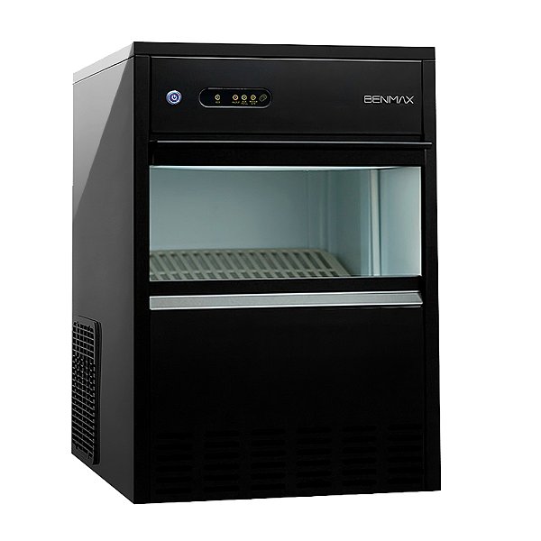 Máquina de Gelo Benmax 26kg Super Ice Inox Preto com Luz UV e Sistema Eco-220V