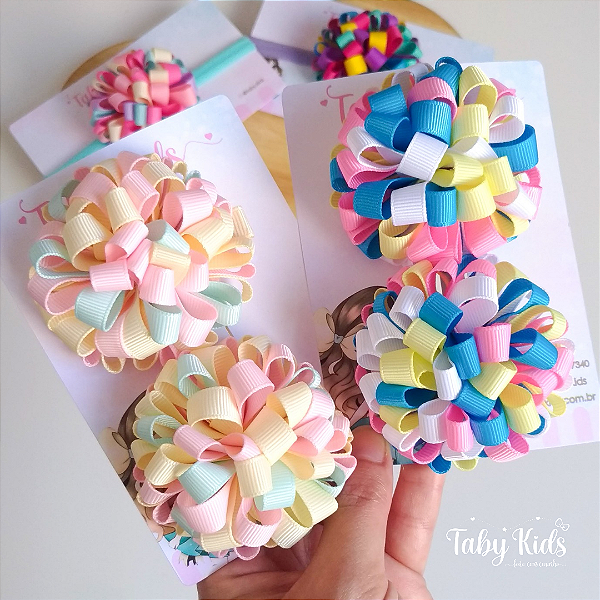 Laço PARZINHO POMPOM de FITA