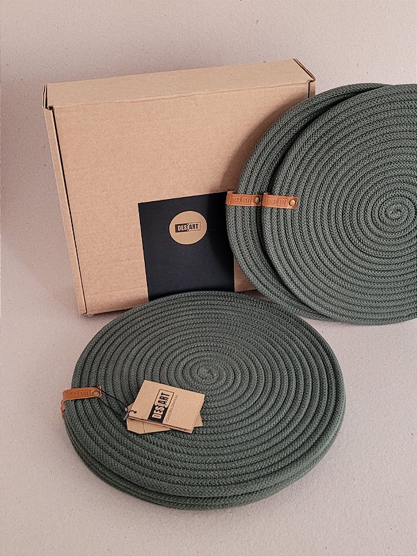 Jogo Americano | CORDA DE ALGODÃO - FLORESTA | 6 peças