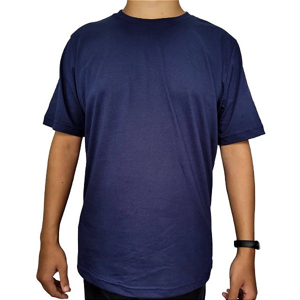 Camiseta 100% Algodão fio 30.1 Penteado MARINHO