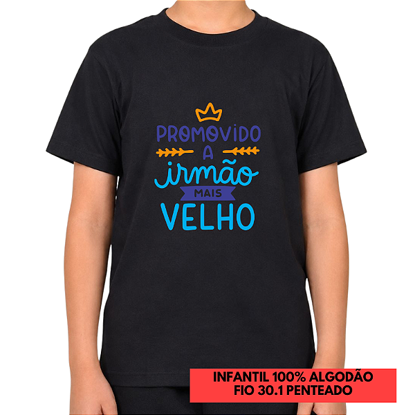 Camiseta Infantil "Promovido a irmão mais velho"