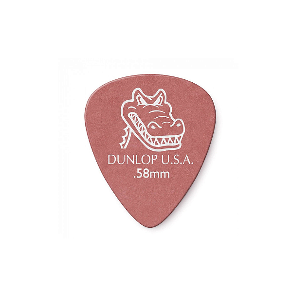 Palheta Dunlop  Gator Grip 0,58mm Vermelha