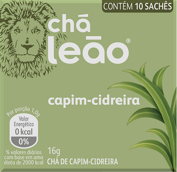 Chá Leão Capim-Cidreira 10g em sachês - 10 Unidades