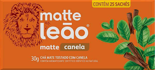Chá Matte Leão com Canela - Caixa com 25 Unidades