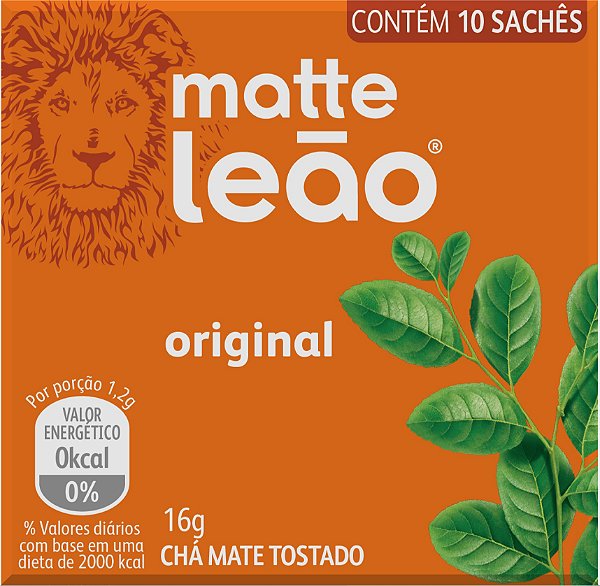 Chá Matte Leão Original 16g em sachês - 10 Unidades