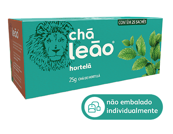 Chá Leão Hortelã 25g em sachês - 25 Unidades