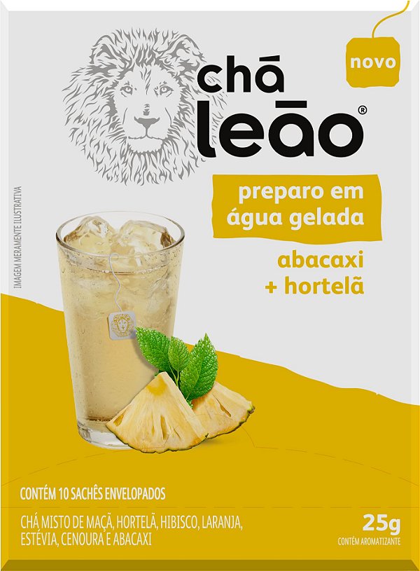 Chá Leão Água Gelada - Abacaxi E Hortelã - 10 Sachês