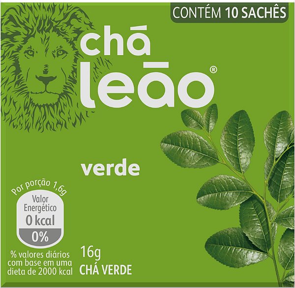 Chá Leão - Chá Verde 16g em sachês - 10 Unidades