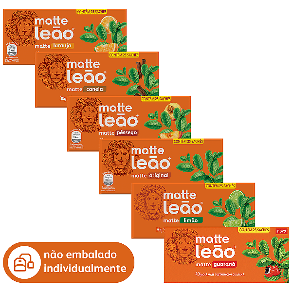 Combo Matte Leão 6 Sabores com 150 Sachês