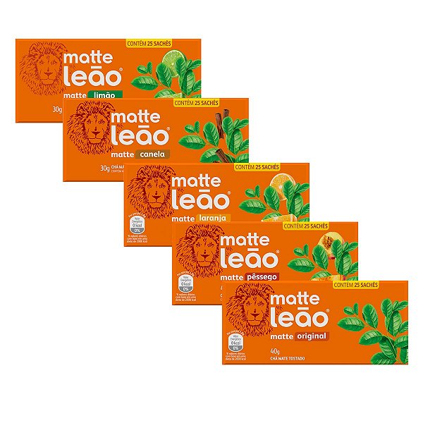 Combo Matte Leão e Sabores com 125 Sachês