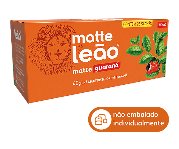 Chá Matte Leão com Guaraná - Caixa com 25 Unidades