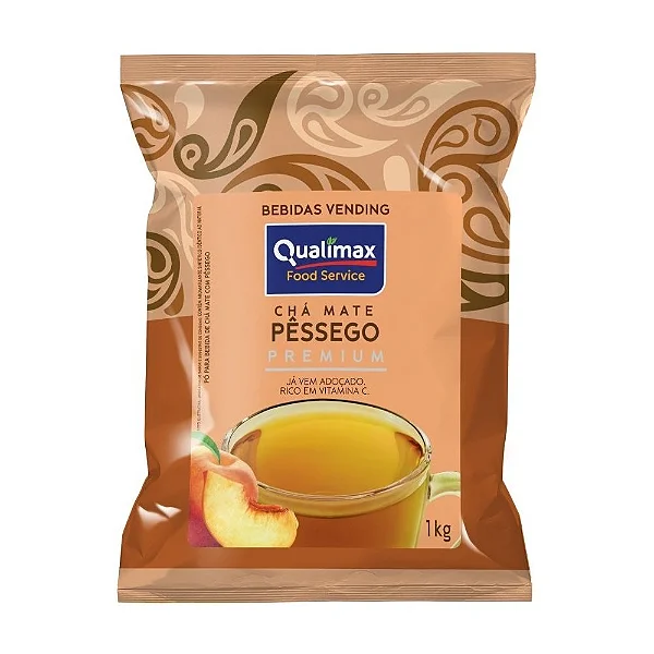 Chá Mate Solúvel Pêssego Vending 1Kg - Qualimax