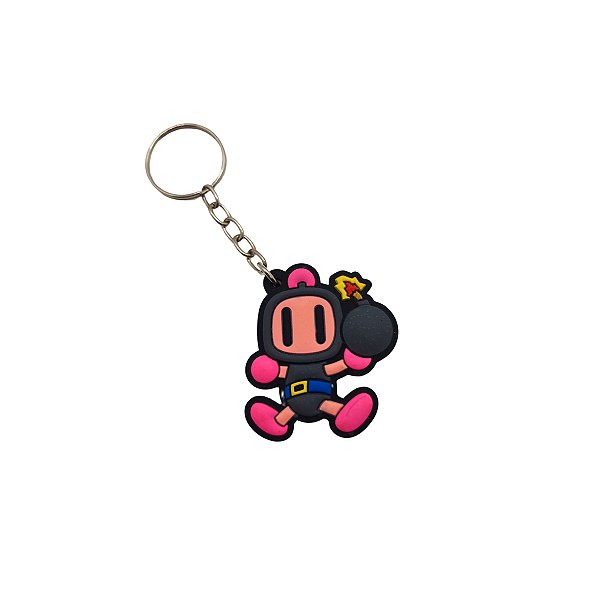 Chaveiro de Borracha Bomberman Black