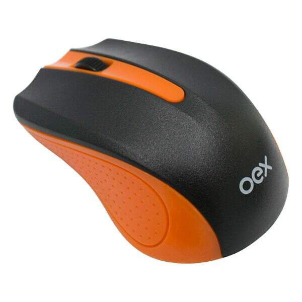 Mouse wireless oex Experience MS404 preto/laranja (48.5808)