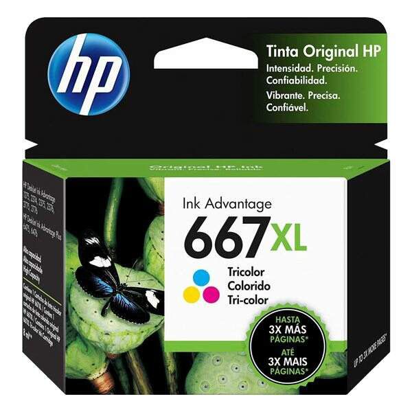 Cartucho de tinta HP 667XL colorido (3YM80AB)