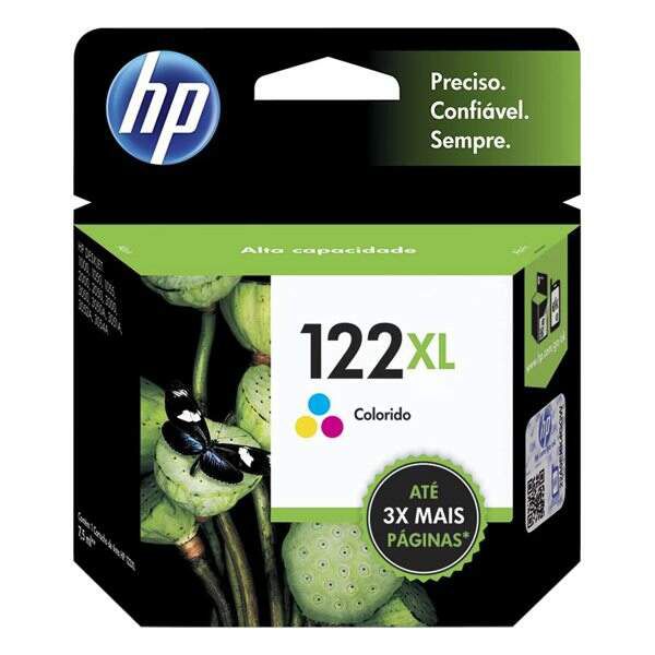 Cartucho de tinta HP 122XL colorido (CH564HB)
