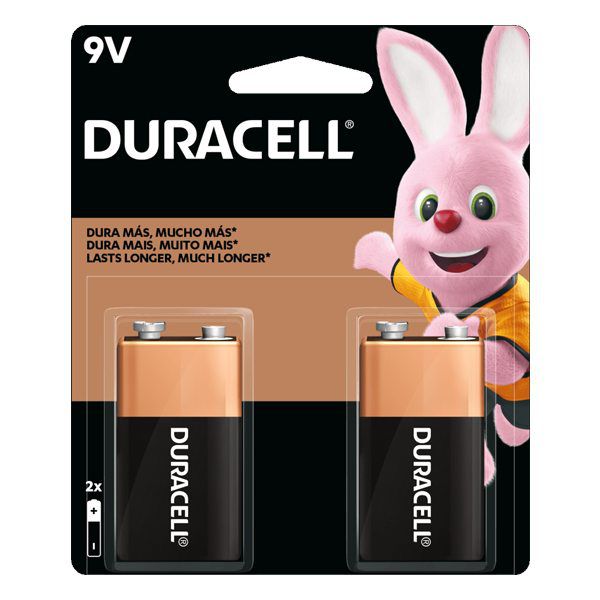 Bateria alcalina 9V Duracell - MN1604B2 (Blister com 2)