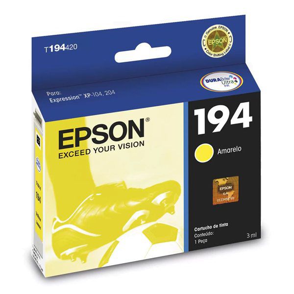 Cartucho de tinta Epson T194420-BR amarelo