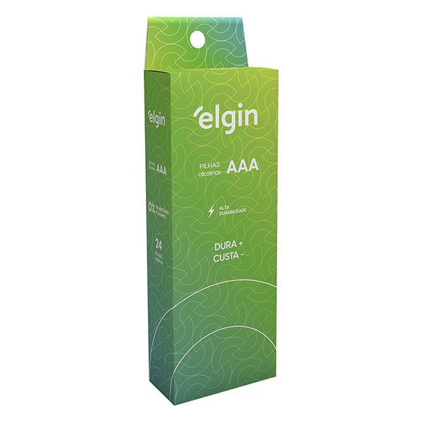 Pilha AAA alcalina 1.5V Elgin LR03 (Caixa com 24)