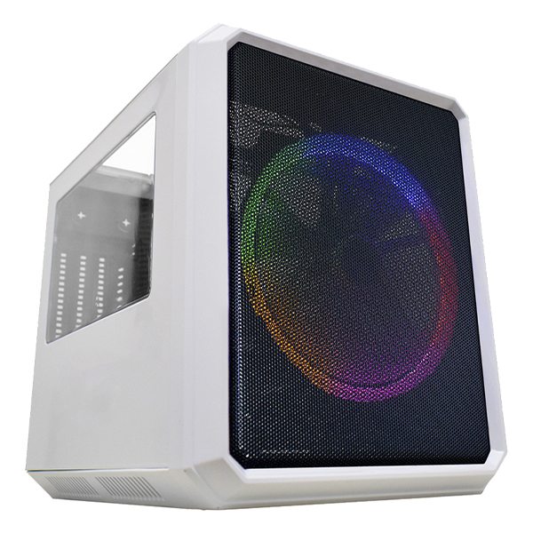 Gabinete gamer K-MEX Microcraft branco CG-04RC