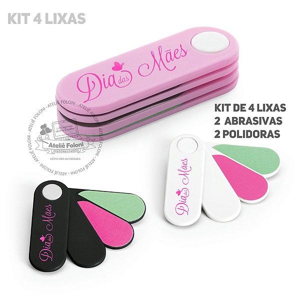 Kit 4 Lixas Personalizada