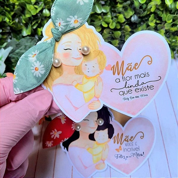 Card com Brinco e Xuxinha Dia das Mães Personalizado