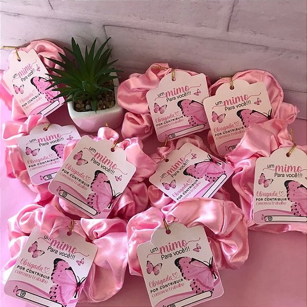 Card com xuxinha de cetim Personalizado