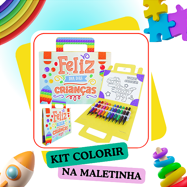 Kit Colorir na Maletinha Dia das Crianças