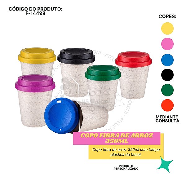 Copo Fibra de Arroz 350ml Personalizado