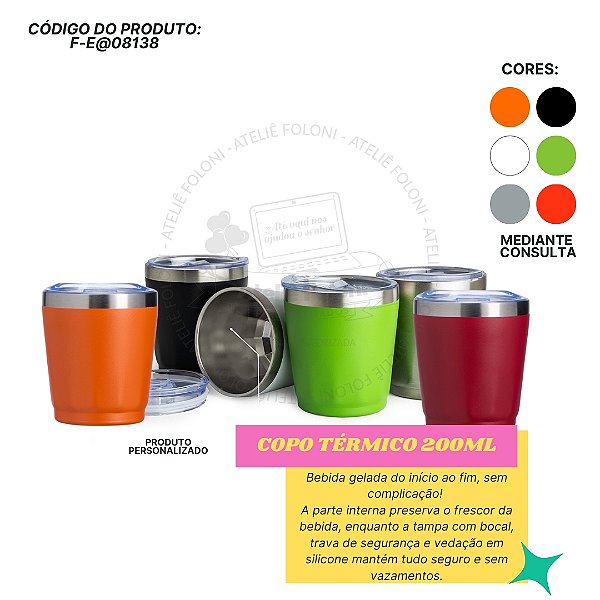 Copo Térmico 200ml Personalizado