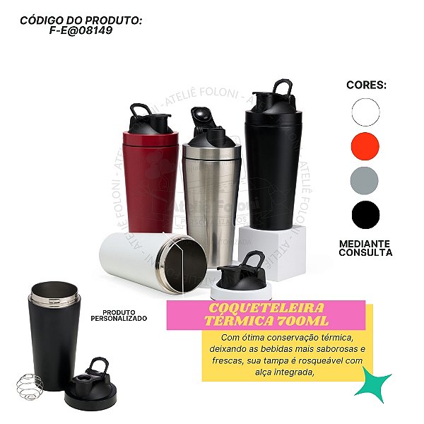 Coqueteleira Térmica 700ml Personalizado