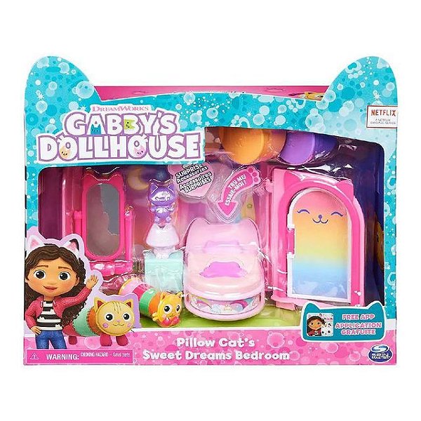 Casa Mágica da Gabby - Playset De Luxo Quarto Com Almofagata - Sunny 3067