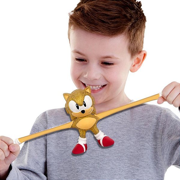 Boneco Elástico que Estica Sonic Dourado - Goo Jit Zu