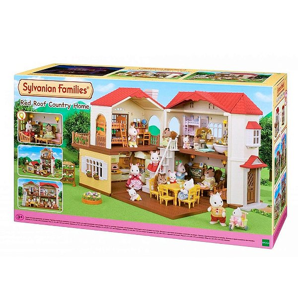 Sylvanian Families Casa Telhado Vermelho Com Luzes 5302