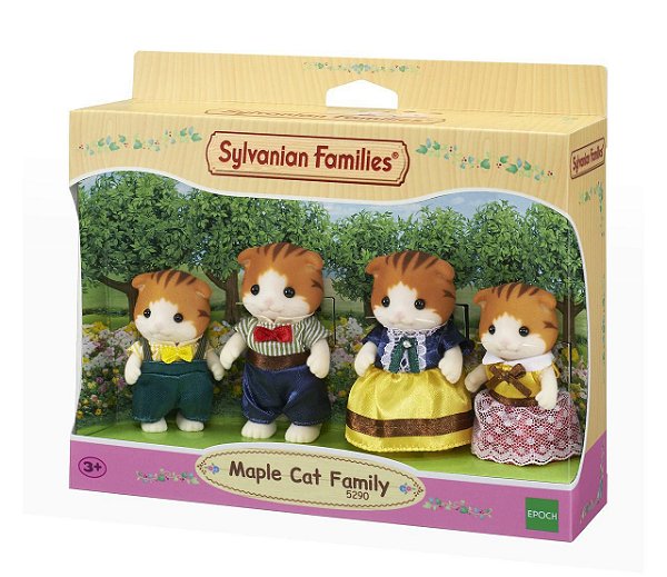 Sylvanian Families Bonecos Família Dos Gatos Castanhos Epoch 5290