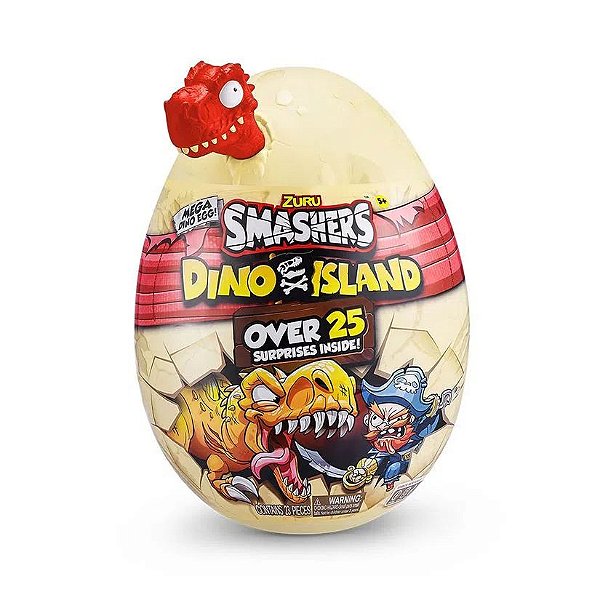 Smashers Ovo Dino Ilha Dos Dinossauros Grande 25 Surpresas