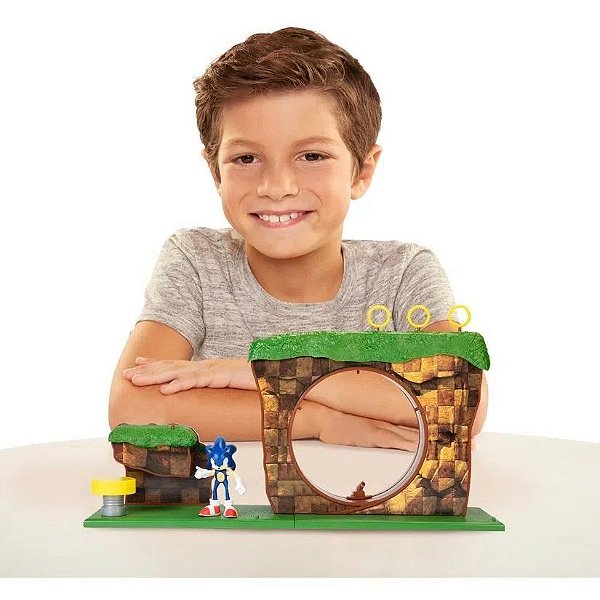 Boneco Sonic PLAYSET GREEN HILL Zone - CANDIDE 3403