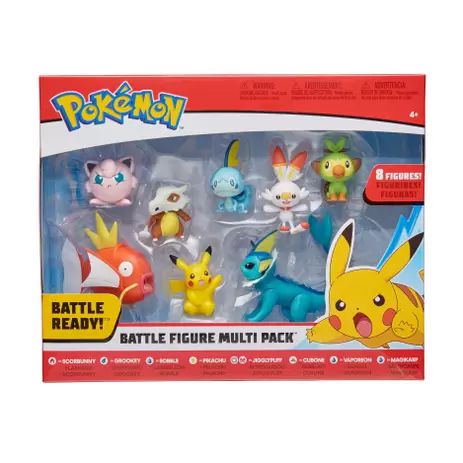 POKEMON Multipack C/ 8 Figuras Vaporeon Pikachu Jigglypuff - Sunny 2604