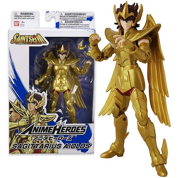 BONECO CAVALEIROS DO ZODIACO - SAGITTARIUS AIOLOS F0002 FUN