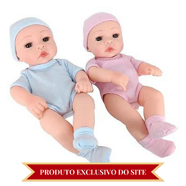 Bebê Reborn Gêmeos Corpo 100% Silicone Pode Dar Banho