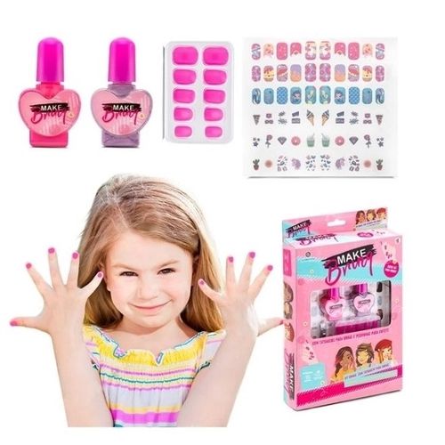 Kit Esmalte Para Decorar Unhas Infantil - Maquiagem - Polibrinq