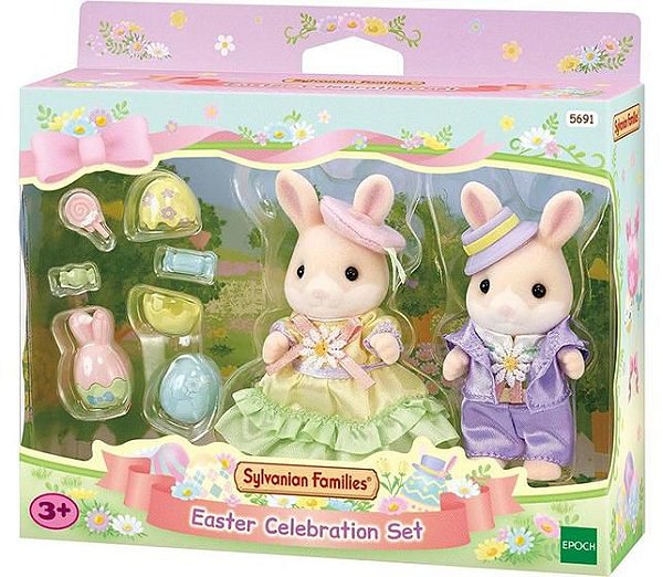 Sylvanian Families - Coelho Conjunto Comemoração da Páscoa