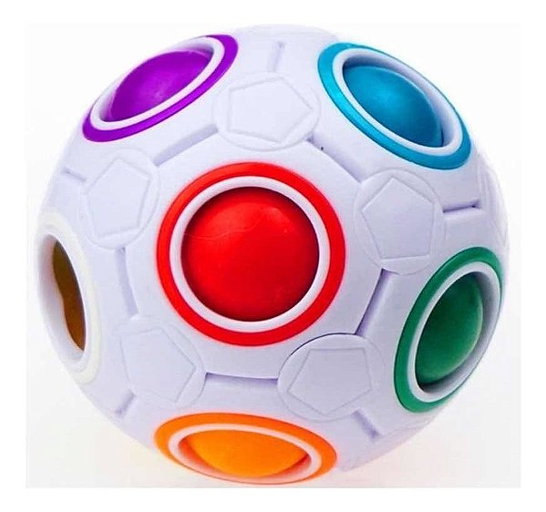 Fidget Toy Puzzle Ball Rainbow Ball Moyu 12 Furos Profissional