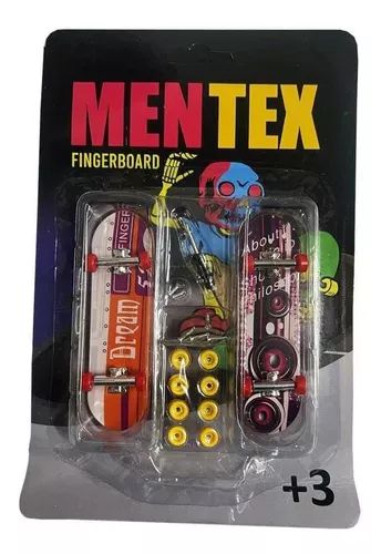 Skate De Dedo Mentex Fingerboard Cartela Com 2 Skates
