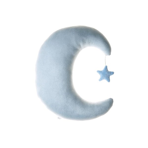 ALMOFADA LUA AZUL COM ESTRELA