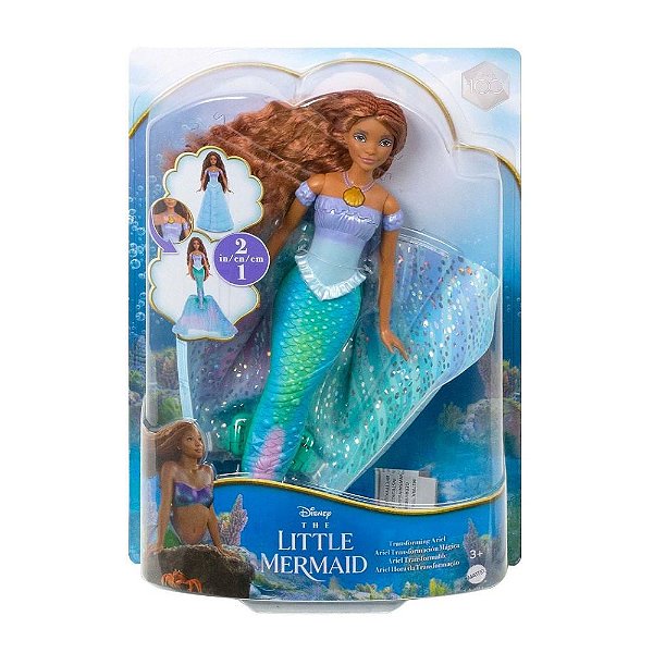 Boneca Ariel Princesas Disney Transformação Sereia 30 cm