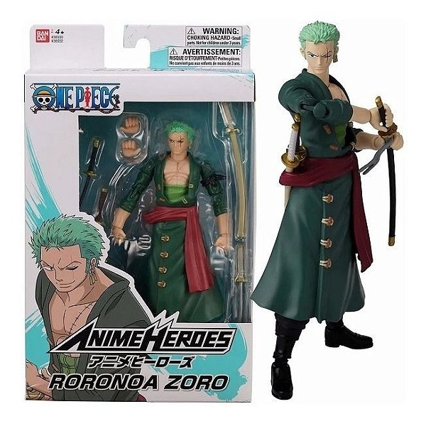Figura Articulada One Piece Bandai Roronoa Zoro - Fun Divirta-se