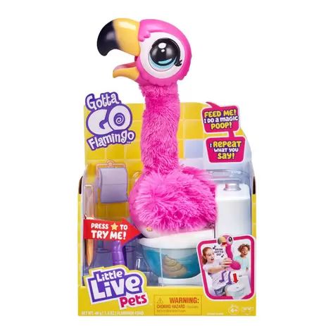 FLAMINGO Interativo Gotta Go F266 - LITTLE LIVE PETS Come, Canta, Coco, Mexe e Repete FUN